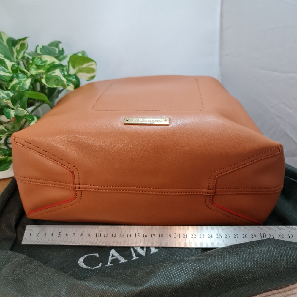 ★MOVING SALE★ Vince Camuto 'Leila' oversized drawstring bucket tote in Bourbon - Picture 5 of 9